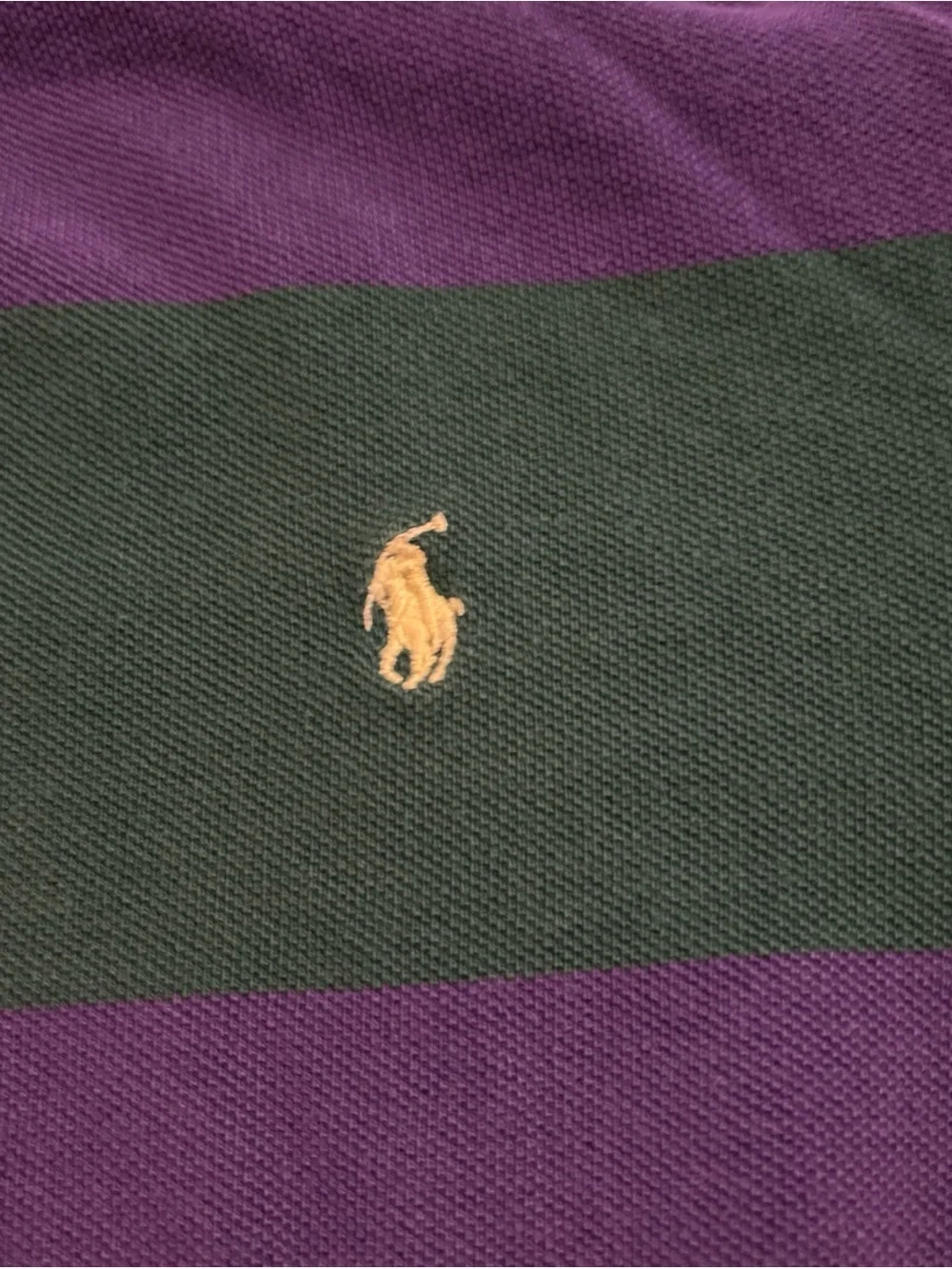 Polo by Ralph Lauren Purple & Green Striped Turtleneck Sweater